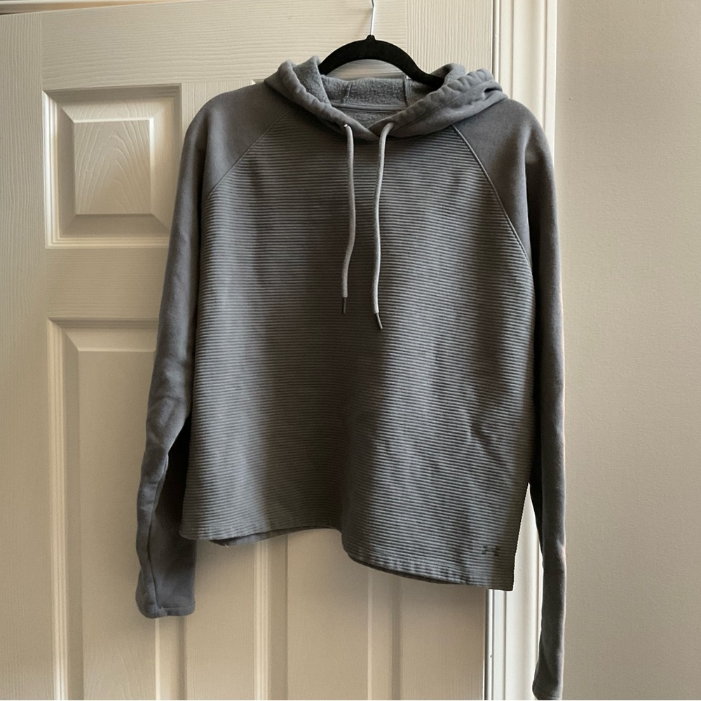 Under Armour Charcoal Hooded Sweatshirt Sz Large